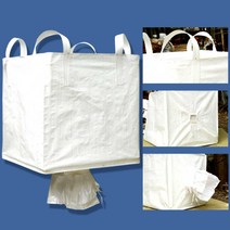 항공마대 톤 백 하부 출구 내마모성 컨테이너 가방, 이중강화 4걸이 1.5톤 100 100 100