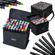 60 마카펜 80색 트윈 드로잉 디자인 일러스트 유성펜 터치 화이트 신한 팬 영 아트 아크릴 엑스 gipple*27859741PK, 60색