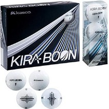Kasco 카스코 KIRABOON 골프 볼 12개입, 화이트
