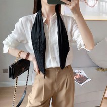 끌리앙뜨 국내 고급 플리츠 스카프 / 주름스카프