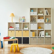 한샘(생활) 한샘 샘 폴리 수납바스켓 (대) 뚜껑포함 샘책장호환 수납박스 정리, 01.샘폴리바스켓(대)크림+(뚜껑)크림