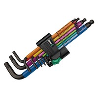 WERA베라 9pcs 롱볼 6각L렌치 세트 멀티컬러렌치 레인보우 헥스플러스 950 SPKL/9 SB 073593