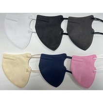 늘해랑 마스크 새부리형 여름용 귀편한 보풀없느 써멀본드 컬러 마스크 - 5매입, 네이비 5매