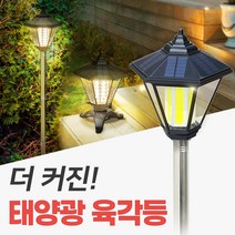 신성나라 태양광 육각등 대 정원등 태양열 LED 야외 조명등 잔디등 문주등 가로등, COB타입_흰빛