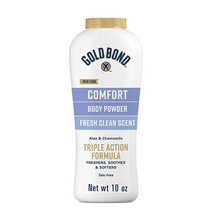 Gold Bond 골드 본드 Ultimate Comfort 바디 파우더 알로에 화이트 프레시 283.5g(10온스), 1개, 283.5g