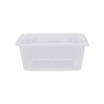 부원KH 사출 직사각 투명 밀폐용기 1.5L 50개 사출용기 일회용기 도시락용기 반찬용기 포장용기, 1개입