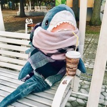 초대형 상어 인형 80cm 100cm 동물 수면 애착쿠션선물