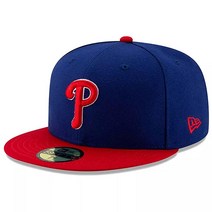 New Era MLB 59FIFTY 투톤 정품 컬렉션 필드 게임 캡 모자 필라델피아 필립스.545228