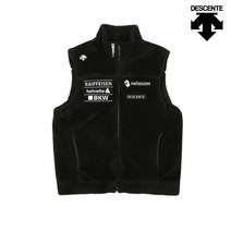 데상트 남녀공용 스위스 스키팀 디자인 플리스 베스트 SM323SVE91_BLK