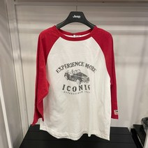 지프 지프 봄 크랙 아트웍 나글란 칠부 티셔츠 JN2TSF025-RD