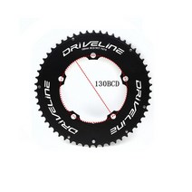 DRIVELINE road bike 알루미늄 BCD 130mm 53T 체인 휠 TT - Time Trial 58T 크랭크 셋 280g, 04 56T