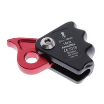 9mm-12mm 로프 라이저 15KN용 야외 등산 등산 로프 그랩 어센더 기어, 합금, 블랙 레드