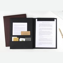 고급 계약서 서류 가죽 파일판 은행 파일홀더 a4화일 클립화일, 다크그레이, 1개