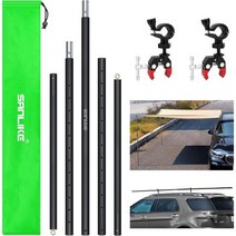 650770 SAN LIKE 차량 루프탑 폴 클램프 카 사이드 텐트 타프 차양막용 아웃도어 오프로드 캠핑 세트 대부분의 지프SUV트럭밴용, 5 sections pole sets