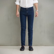 클로니아 인디고 심플 블루 슬림핏 일자 청바지 ES0M05
