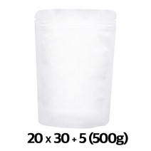 [블레스팩]두꺼운 무광 백색 지퍼스탠드 1kg 50매 커피봉투 아로마밸브형 가능