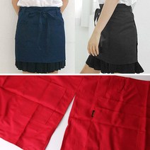 [여름시즌] 카페 허리 랩앞치마 미니 옆트임 편한 앞치마 직원 ☆6547434EA, 블랙