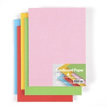 PaperPhant 하드보드지 (두껍고 단단한 종이) cardboard paper, 5컬러 혼합 4절 15매