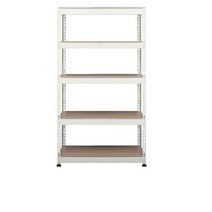 스피드랙 V2 분리기둥 선반 5단 900 x 400 x 1800 mm, 화이트