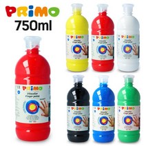 프리모 핑거페인트 750ml (빨강 흰색 파랑 노랑 검정 노랑), 초록