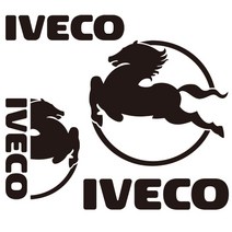 마이웨이카 이베코 스티커 화물차 트럭 트레일러 버스 튜닝 IVECO 로고, 로고4 (좌측), 블랙 홀로그램, 1개