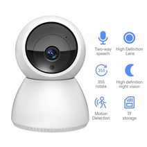 문앞cctv 실내외 스마트 FEISDA 1080P 무선 와이파이 카메라 HD 홈 감시 보안 PTZ CCTV 카메라 양방향 오디오 P2P 베이비 모니터 애완 동물 홈cctv, 1080P 32G 카드 포함, 협력사, 영국 플러그