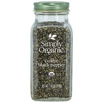 Simply Organic 흑후추 거친 그라인드 유기농 인증 비건 68 0g(2 4온스) Piper nigrum L 미국직송 317511