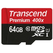 트랜센드 MicroSDXC CLASS10 UHS-I Premium 400X 64GB 메모리카드