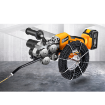 관로구방수장치 전동요비선 전선풀링기 스레딩 풀세트, 더블 모터 단일 전기 30m+20m 리드선