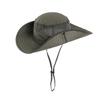 더깔끔 성인 남녀공용 매쉬 시원한 등산모자 낚시모자, 카키