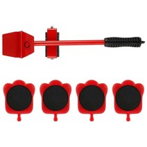 가구 무거운짐 옮기는 도구 피아노 냉장고 옮기기 도비 바퀴 발동기 세트 발동기 무거운 물건 이동 운송 리프터 휠 롤러 바 손 5 pcs 세트, D