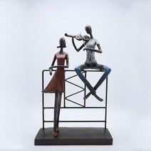 띵동하우스 바이올린 커플 레진 철제 장식인형 장식소품 서재장식 인테리어 소품 장식품 선물 이사선물 카페