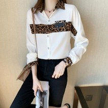 뉴욕멋쟁이 로아키 호피 블라우스 셔츠