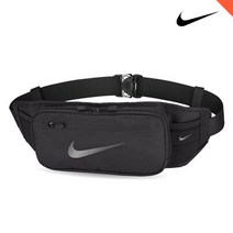 나이키골프 [나이키] 러닝 힙색 반사로고 어깨 가방 CV1115, 블랙