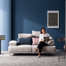 조이 이지클린 모야원단 코브라 스윙헤드 소파 3인용, 아이보리