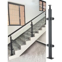 blive 강화유리난간 펜스 기둥 포스트 프레임 고정, 블랙  1050mm 50