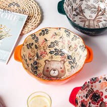 Melison 8 인치 국그릇/ 라면그릇 샐러드 그릇 수입 예쁜그릇 세트, A