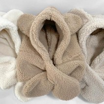 잼민이 관종 곰돌이 후드 머플러 베어 모자 보온성 꽃샘추위 커플템 목도리 가벼운선물 겨울필수 연인