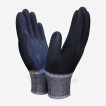 [장갑이네] 국산 수입 PU 도트 엠보싱 나일론 폴리 코팅 장갑 10켤레, 검정-L
