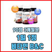 1일 1정 비타민 B&C 90정 3개월분 비타민B 비타민C 가족영양제 종합비타민, 1개