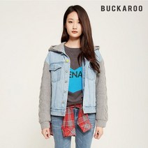 버커루진 [버커루] 여성 니트 믹스 데님자켓 (B194DJ500P)