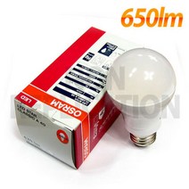 오스람 LED전구 램프 - 220V 9W (50W 대체), 전구색