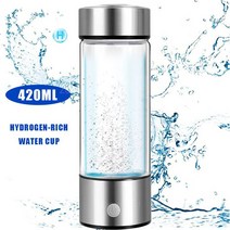 Apnoo 휴대용 LED 수소수 제조기 살균 텀블러 420ml, 블루
