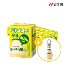 빙그레 바나나맛우유 미니 24팩 + 키링1개, 바나나맛우유 미니24팩 바나나맛키링1개