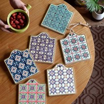 알마북유럽타일냄비받침, F