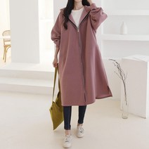 수니베 기모 후드 와이드 루즈핏 롱 빅사이즈 집업 아우터 가디건 겨울 임산부