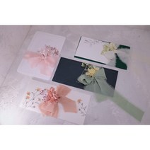 청첩장플라워 청첩장꽃 청첩장꾸미기 프리저브드, 피치