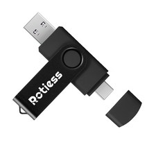 ROTIESS USB3.0 c타입 USB메모리 2in1 OTG 휴대용 유에스비 검정, 32기가
