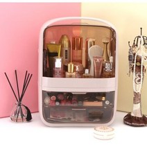 정리대 쇼케이스 수납 케이스 정리함 휴대용 화장품, 라이트핑크