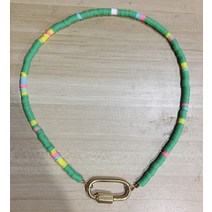 서핑 서퍼 팔찌 악세사리 사카 양양서핑 하와이안 상어 이빨 펜던트 Colliers Pates Polymeres Basiques Surfers 목걸이 heishi 아프리카 비닐, 목걸이 37